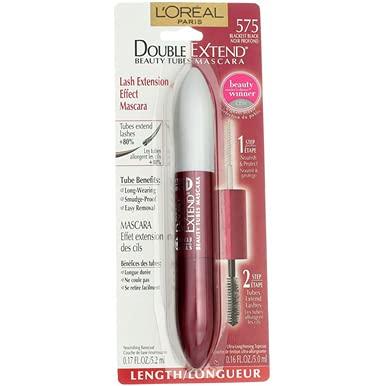 Revitalift Loreal Paris Double Extend Beauty Tubes Blackest Black Mascara -- 3 per case.