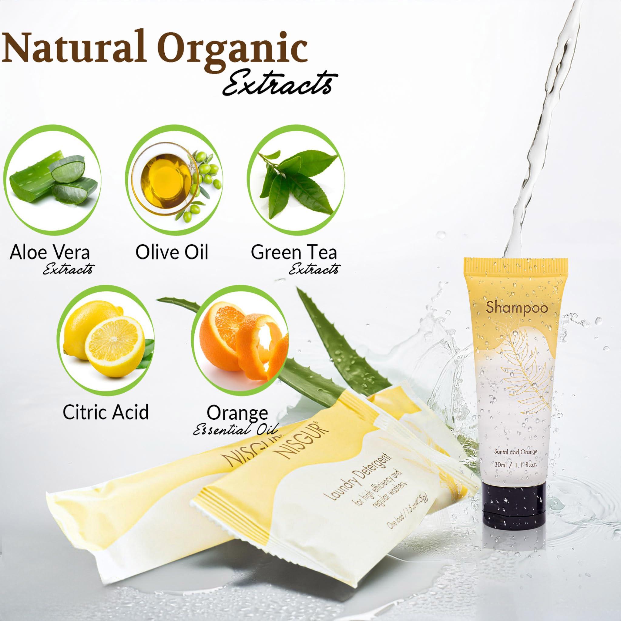 NISGUR NISGUR Travel Size Shampoo Bulk 100 PCS Per Case 1 Oz Each Individually Wrapped Hotel Shampoo Bulk Hotel Toiletries And Amenities