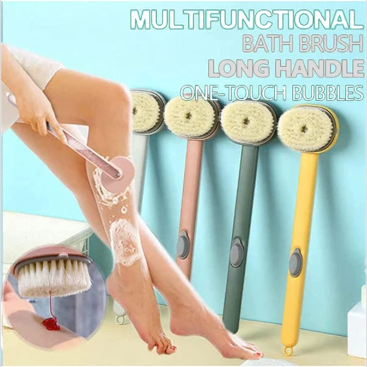 JayKaiva Welnax Deeclean Bath Brush, Back Brush Long Handle Bath Massage Cleaning Brush,Back Scrubber for Shower with Soap Dispenser (5#)