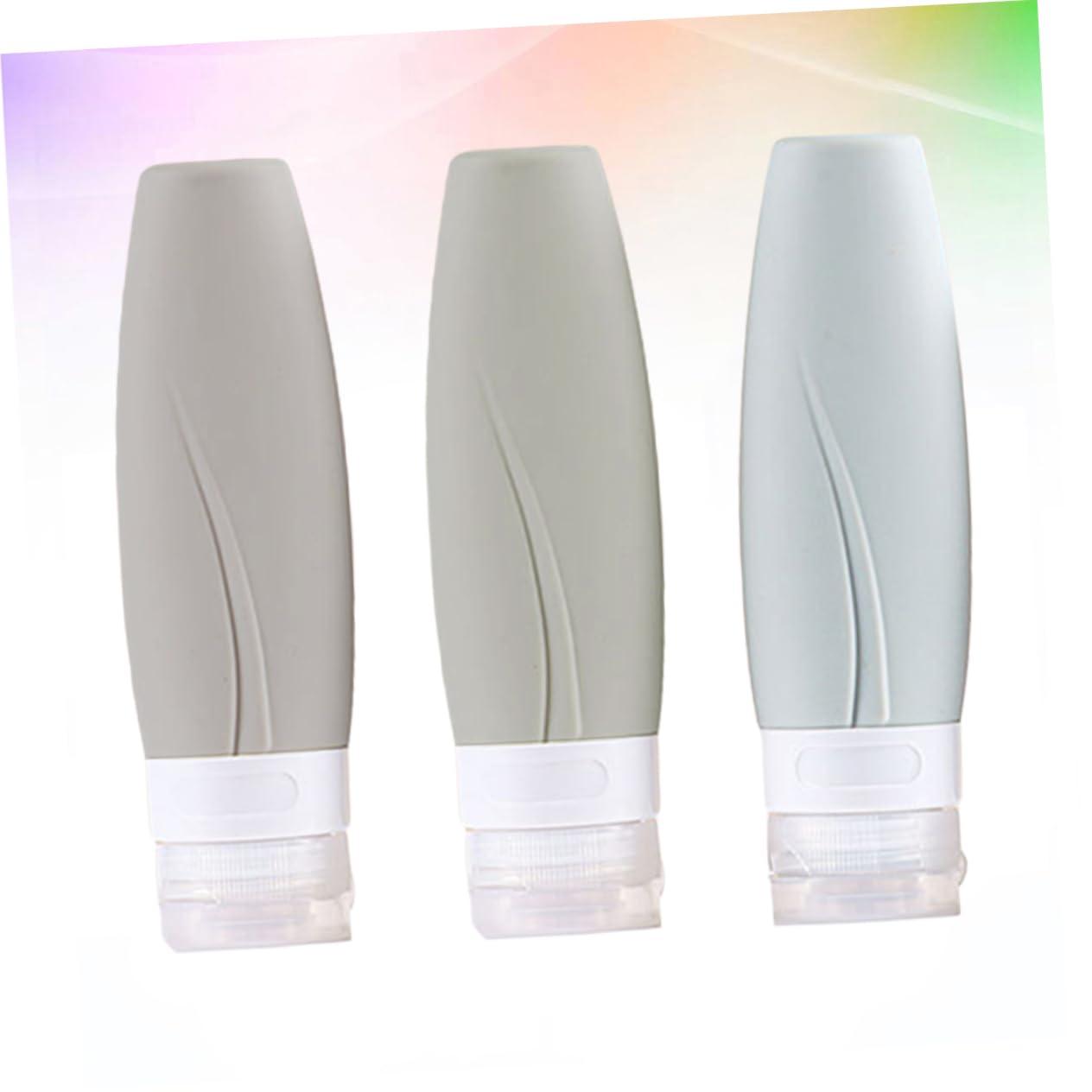 NOLITOY NOLITOY 3pcs Cosmetics Bottles Mini Washing up Liquid Travel Refillable Squeezable Bottles Travel Size Bottles Empty Subpackaging Bottles Silicone Refillable Bottles Lotion Bottles