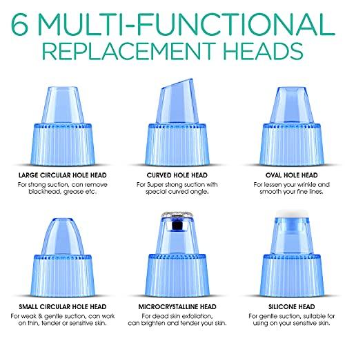 VOYOR VOYOR Blackhead Remover Pore Vacuum - Electric Face Vacuum Pore Cleaner Acne White Heads Removal with Suction Heads (BR510)