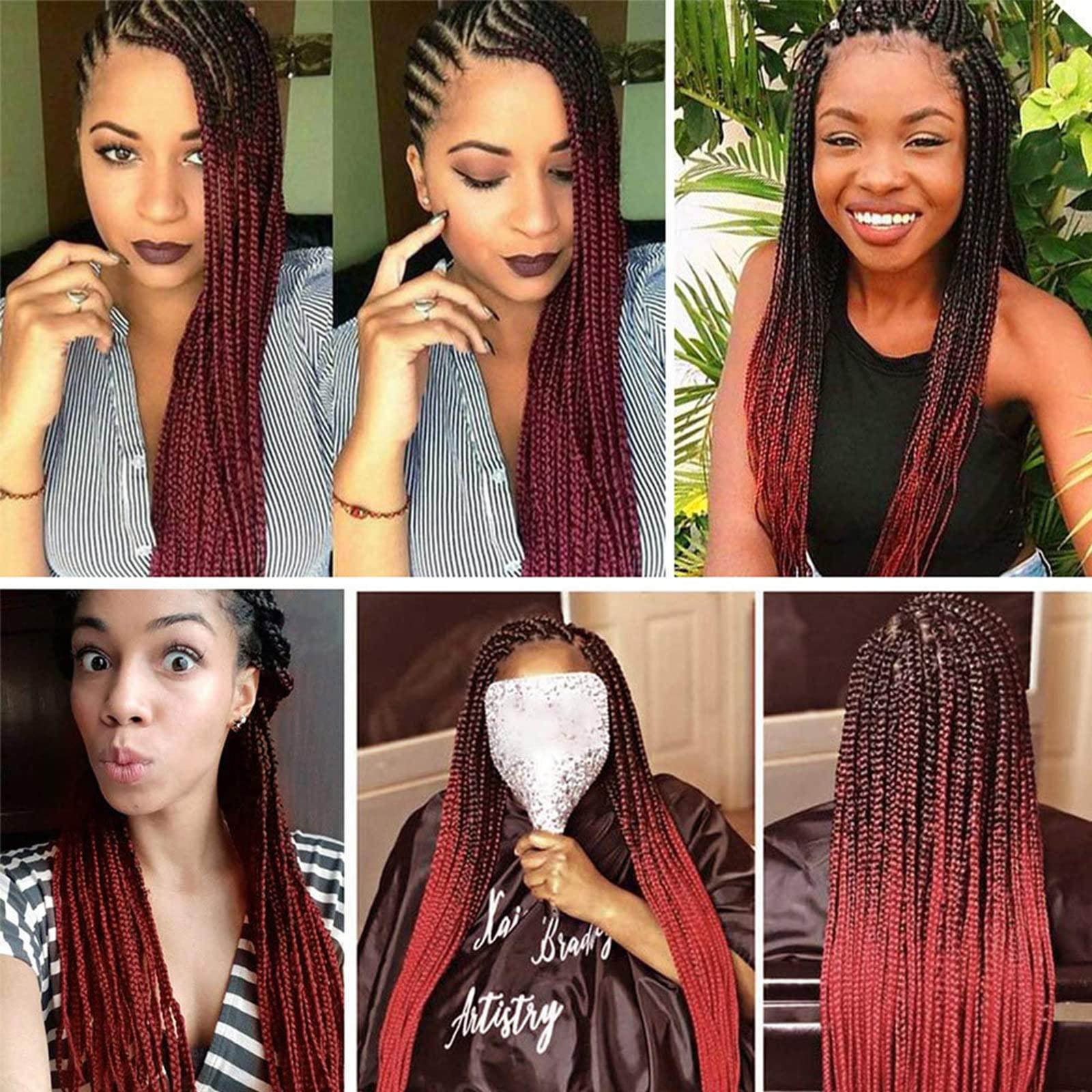 DAN NING DAN NING Pre-stretched Braiding Hair,Silky Braid Hair Extensions, Itch Free Crochet Twist Hair Braids, Yaki Texture Original Braiding Hair Pre Stretched(20\'\'-8 packs, 1bburg)