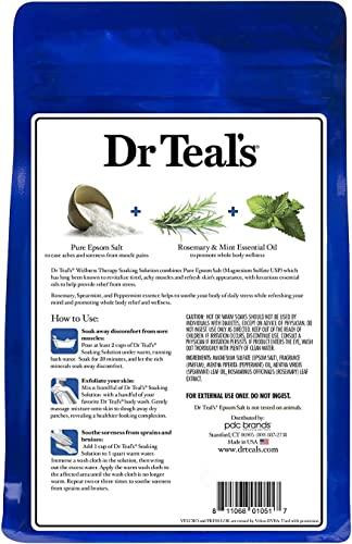 Dr Teal's Dr. Teal's Pure Epsom Salt Soaking Solution Gift Set (3 Pack, 3lbs ea.) - Soothe & Sleep Lavender, Relax & Relief Eucalyptus with Spearmint, Wellness Therapy with Rosemary & Mint