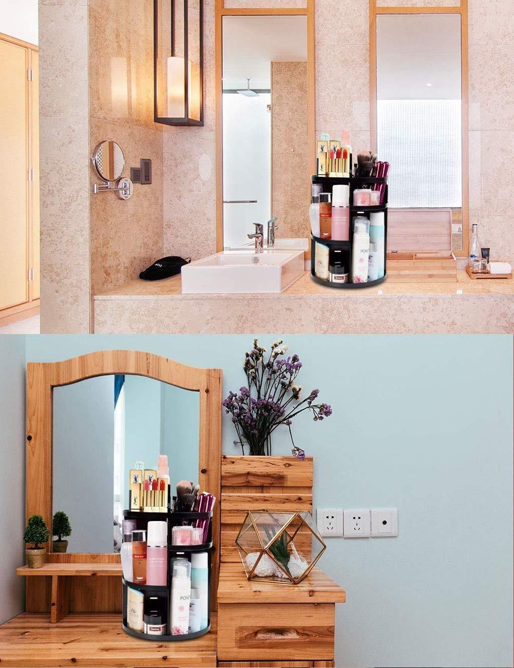 gtfrddjghjgyfrdcfrcfgc Display Case Large Makeup Storage Box rotation Adjustable Tray Makeup Rack Storage Box