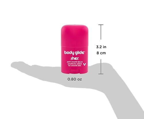 BodyGlide Body Glide For Her Anti Chafe Balm | Chafing stick with added emollients | Great for dry, sensitive skin and/or sensitive areas | Use on chest, bra, butt, groin, arm, and thigh chafing | 0.8oz