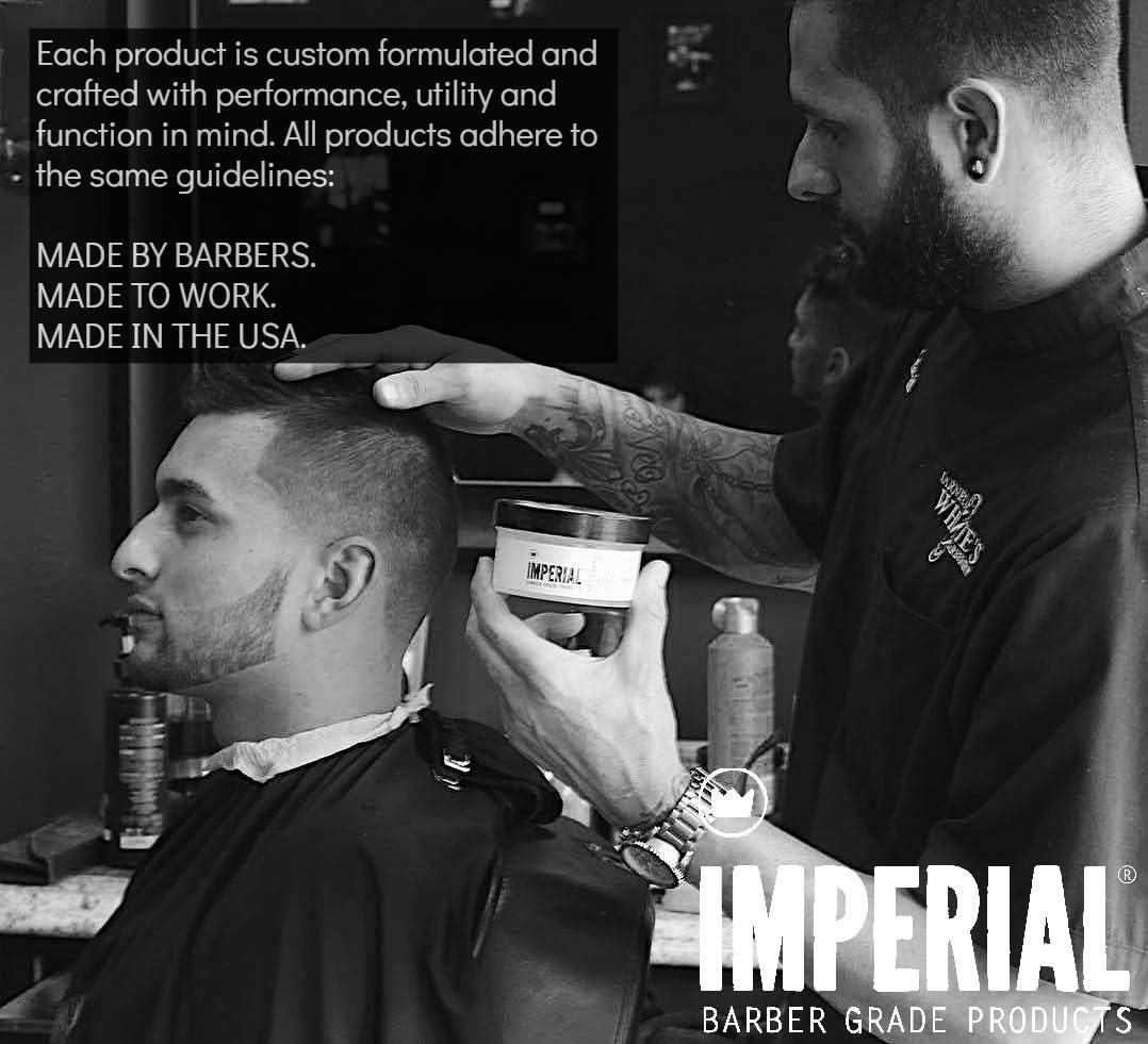 Imperial Barber Imperial Barber Grade Gel Pomade - All Day Strong Hold, No Flaking, Water Based, Reactivatable - Natural Men\'s Hair Styling Product 12oz