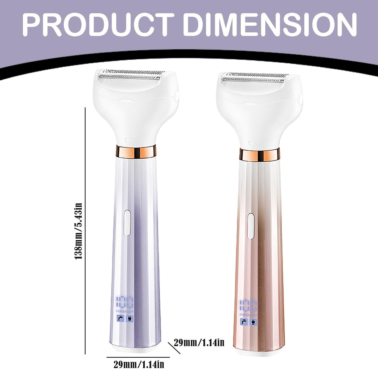 Generic 5 in 1 Electric Shaver Razor,Electric Razors for Women,Bikini Painless Remover for Face Nose Eyebrow Armpit Legs Pubic (Rose Gold)