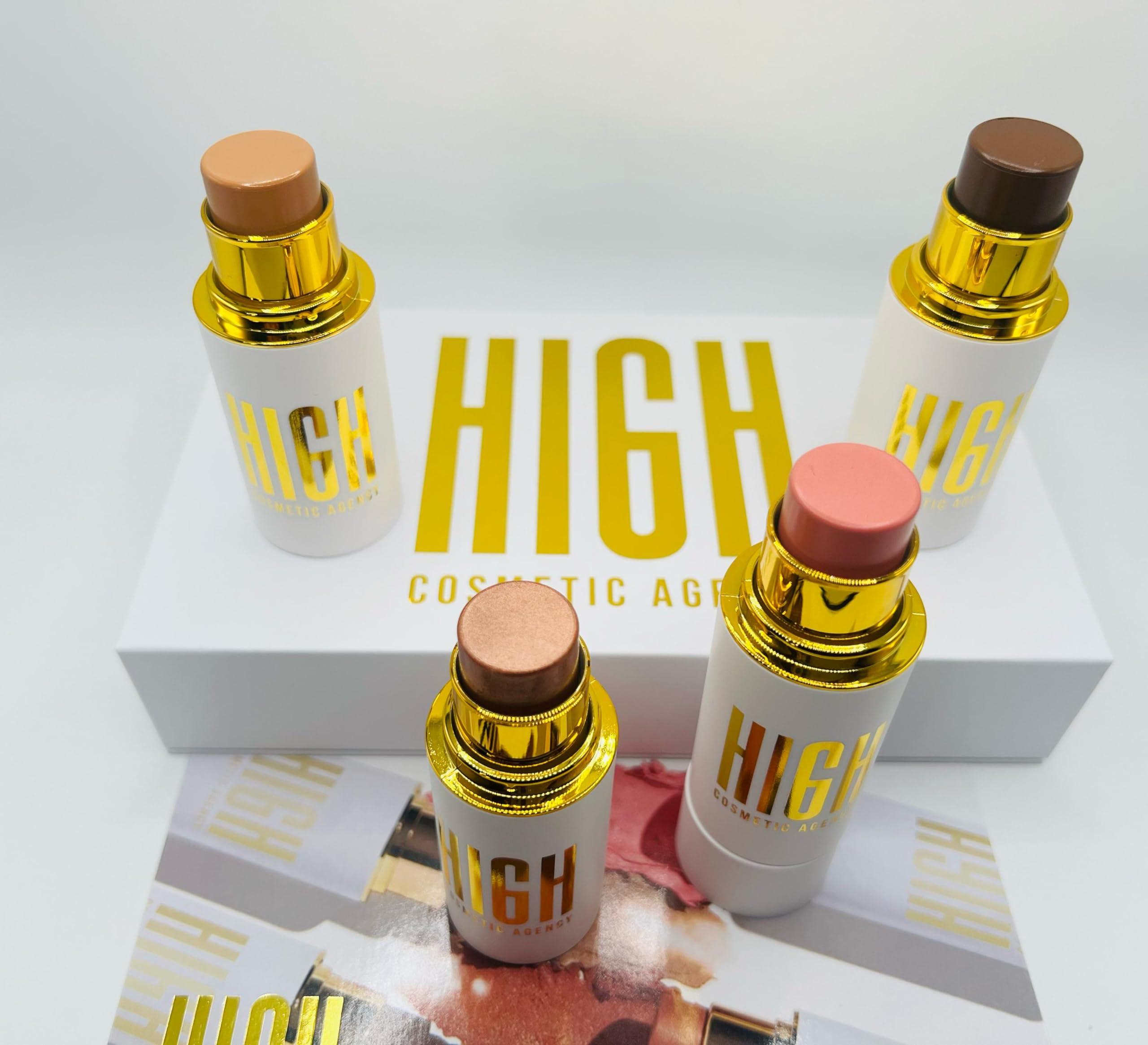 HIGH COSMETIC AGENCY LUXURY COOPER CONTOUR COLLECTION, luxury contour collection set, Copper Luxe Contour Stick Set,Opulent Copper Contour Collection,Gleaming Copper Contour Kit, Radiant Copper Contour Cream Set