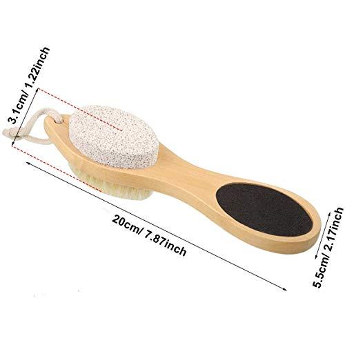 AnHua AnHua 1 Pieces 4 In 1 Foot File Brush Callus Multi-functional Foot File Nail Brush File Pedicure Supplies Tools