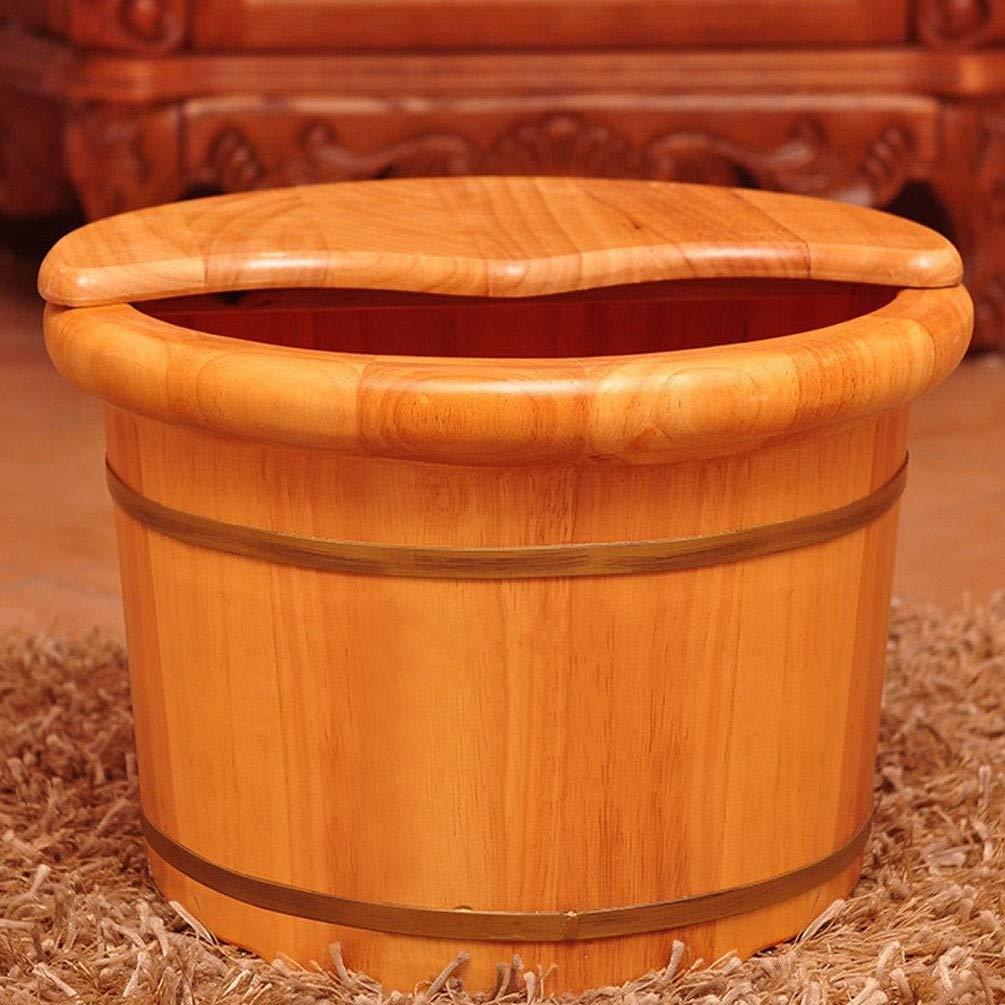 NUBAOzy Foot Tub Wooden Foot Basin Relax Pedicure Foot Bath,Foot and Leg Spa for adults,Large Foot Bath Spa Tub,Foot Massage Spa for Home,Sauna Wooden Bucket foot Bath Wooden Bucket Foot Spa Household Wash Ba