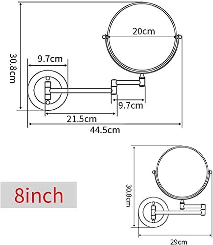 NinthAvenue Basics Makeup Mirror Shaving Mirror,Bathroom Folding 360Swivel Cosmetic Vanity Mirror Shaving in Bedroom or Bathroom/Nickel/7X