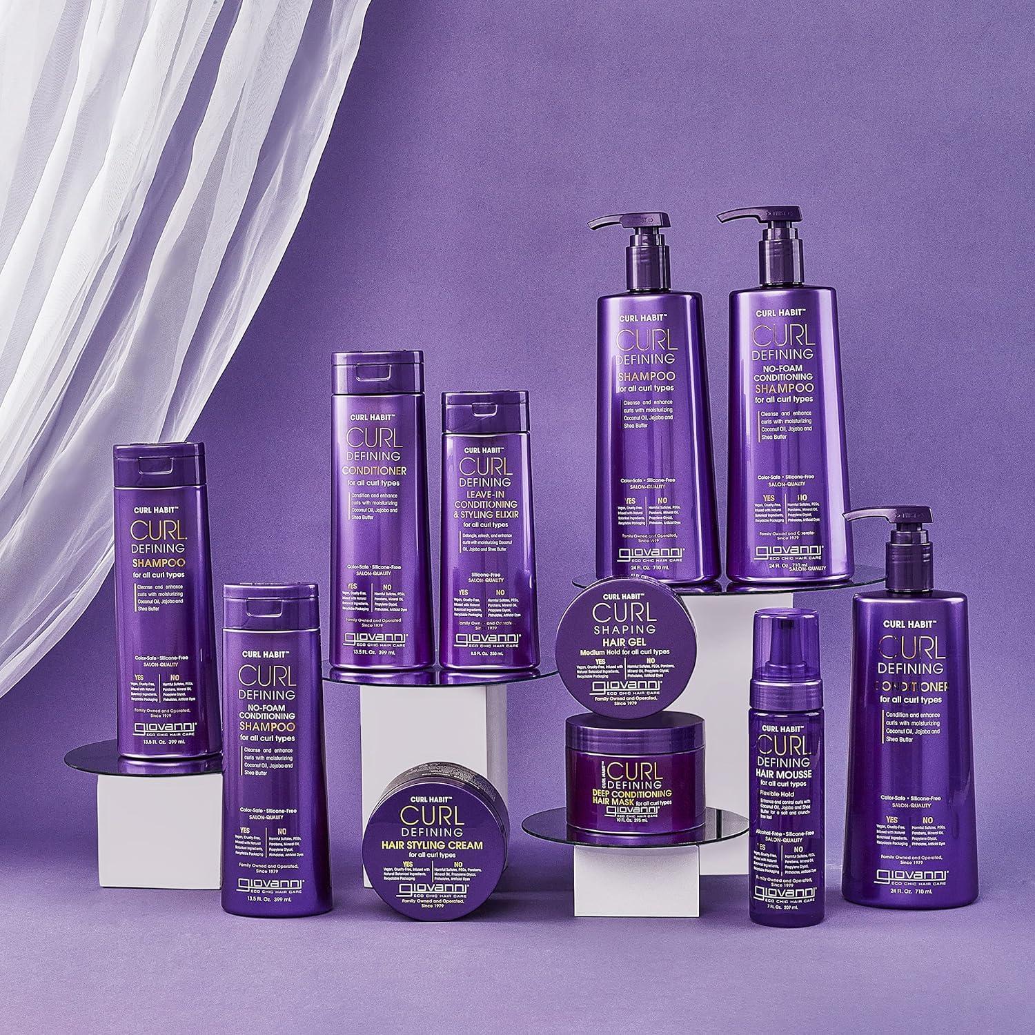 GIOVANNI GIOVANNI Curl Habit Curl Defining Conditioner - Conditioner Curly Hair, Condition & Enhance Curls with Coconut Oil, Jojoba, & Shea Butter, Vegan, Cruelty-Free, Silicone Free Curl Conditioner - 13.5 oz