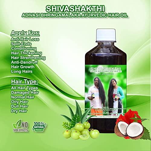 Flacon Flacon Shivashakthi Adivasi Bhringamalaka Herbal Hair Oil 250ml, 8.81 Fl Oz, (Pack of 1)