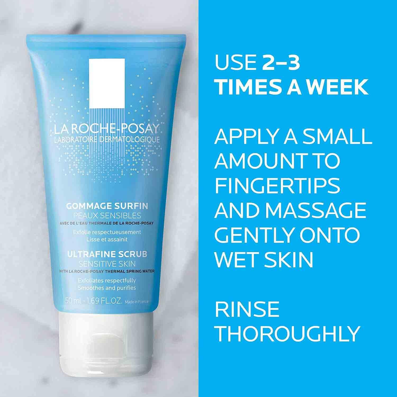 La Roche-Posay La Roche-Posay Ultra-Fine Scrub for Sensitive Skin, Gentle Exfoliating Face Wash with Ultra-Fine Pumice Particles to Remove Dead Skin