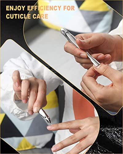 BEZOX BEZOX Slim Cuticle Clipper with Pusher 5mm Jaw Stainless Steel Manicure Tools Mini Cuticle Trimmer