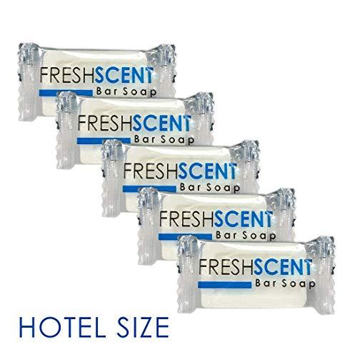 Freshscent Freshscent 1.0 oz Bar Soap (100 Pack) Hotel Travel Size, Individually Wrapped, Vegetable Based, Bulk Amenities and Toiletries for Hospitality