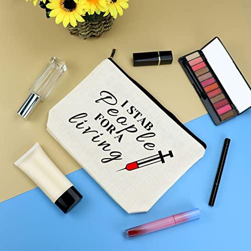 Mikela Funny Nurse Gift Nurse Life Gift Makeup Bag RN Nurses Practitioner Gift Cosmetic Bag Nursing Graduation Gift Nurse Week Day Gift Nurses Appreciation Gift Birthday Gift Travel Toiletry Pouch