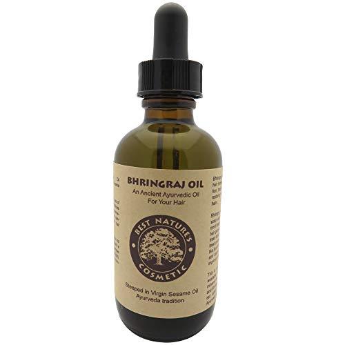 Best Nature's Cosmetics Best Natures Bhringraj Oil, Indian Eclipta Alba Oil, Pure and Natural, Cleans scalp, Improve overall appearance of hair. Goodbye Dandruff, For Graying, Hello Luminously shiny hair / 2 fl oz