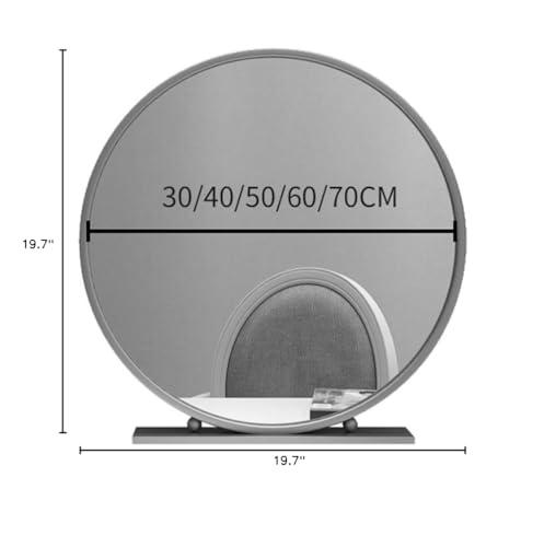 WRRAC-Mirror Free Standing Dressing Table Mirror Bedroom Makeup or Shaving Mirrors with Base Round Table Top Mirror - Diameter 40/50/60CM