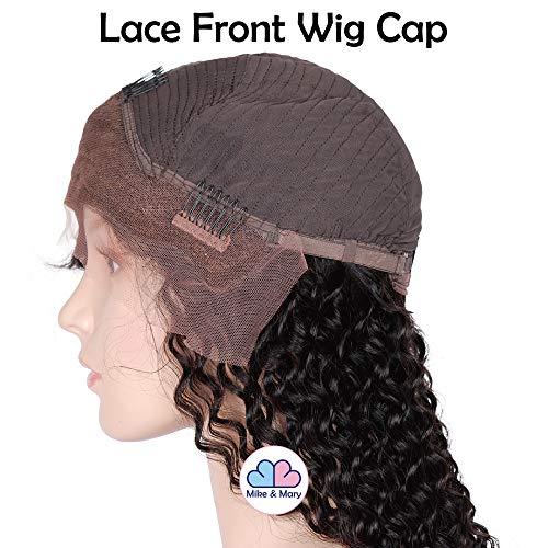 Mike & Mary Mike & Mary Curly Wig Lace Front Wigs Indian Remy Human Hair Wigs Kinky Curly Front Lace Wigs for Black Women with Baby Hair (26inch, Natural Color)