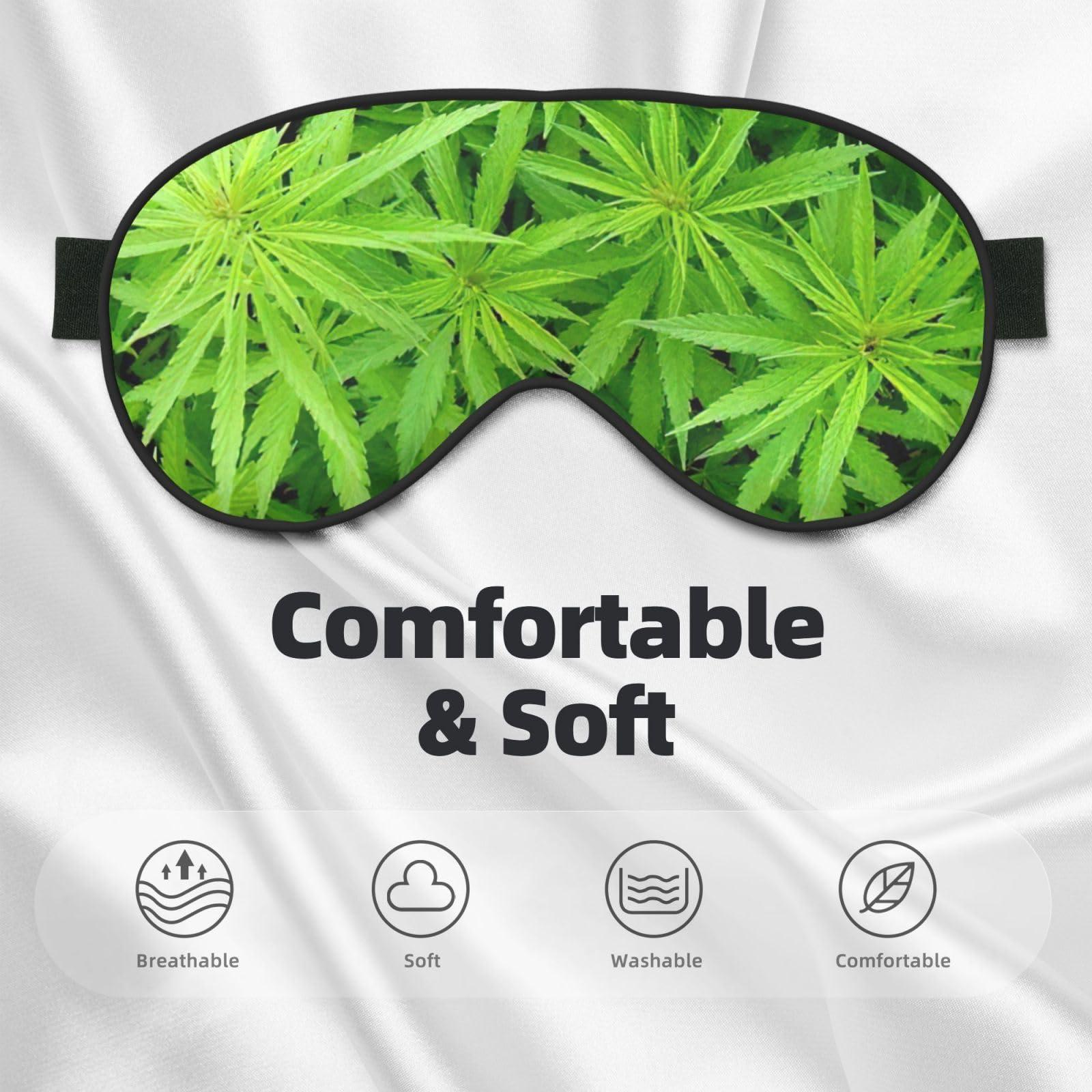 SSIMOO SSIMOO Green Leaf1 Soft Sleep Eye Mask,Female Breathable Eye Patch,Perfect For Travel And Relaxation