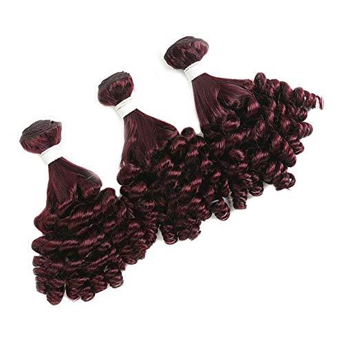 Tony beauty hair Tony Beauty Hair Wine Red Aunty Funmi Human Hair Bundles #99J Burgundy Funmi Curly Peruvian Virgin Hair Weaves Dark Wine Sprial Curly Human Hair Wefts Extensions Mixed Length (10 10 10)