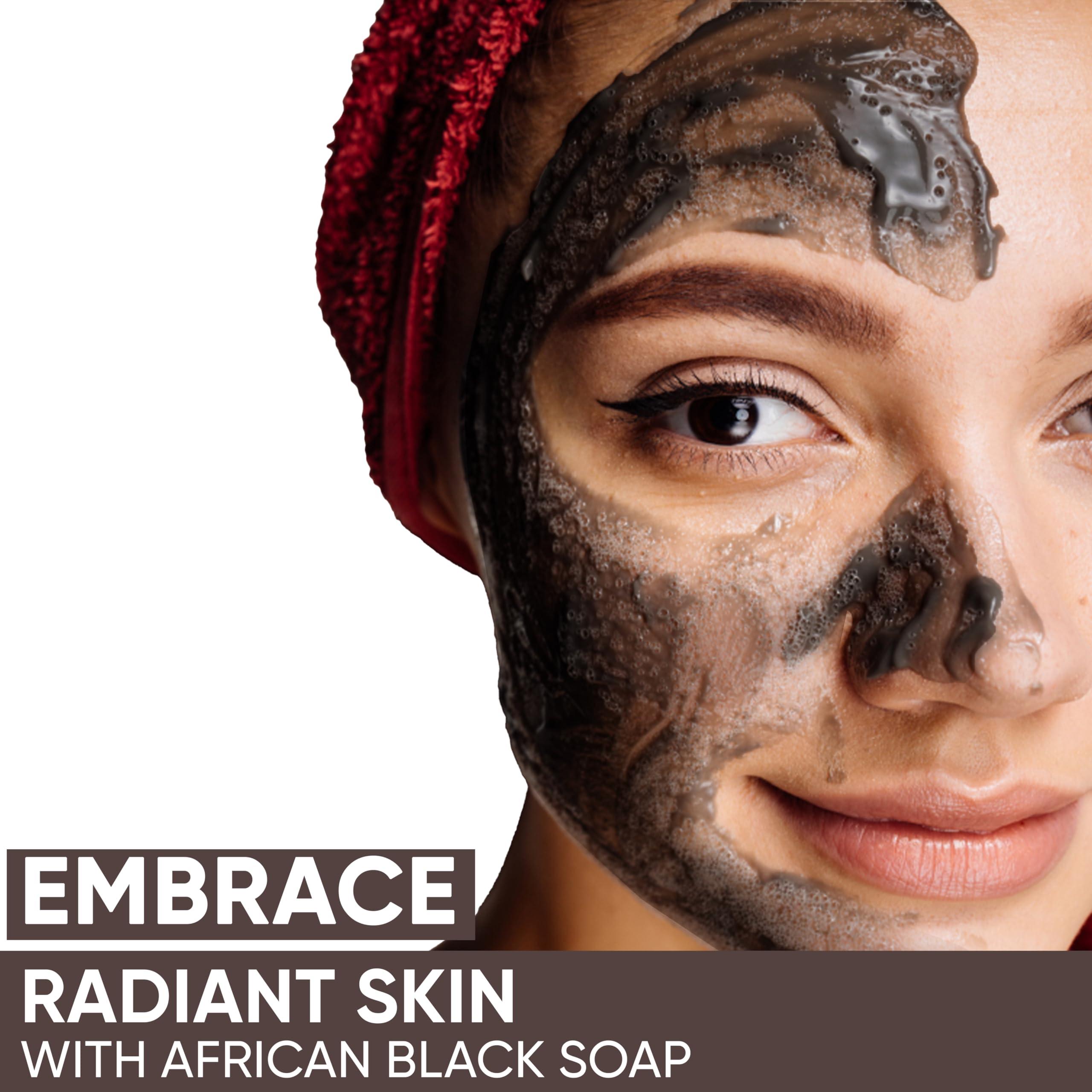 HERBOGANIC HERBOGANIC Raw African Black Soap Paste 32 oz - 100% pure natural Product of Ghana with benefits of Shea Butter - black soap is great for acne, Eczema, blackheads, face, hair and body wash.