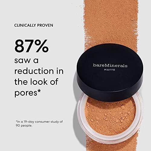 bareMinerals bareMinerals Matte Loose Mineral Foundation SPF 15, Powder Foundation Makeup, Buildable Coverage, Reduces Shine, Talc Free Foundation, Vegan (Light Beige 09)