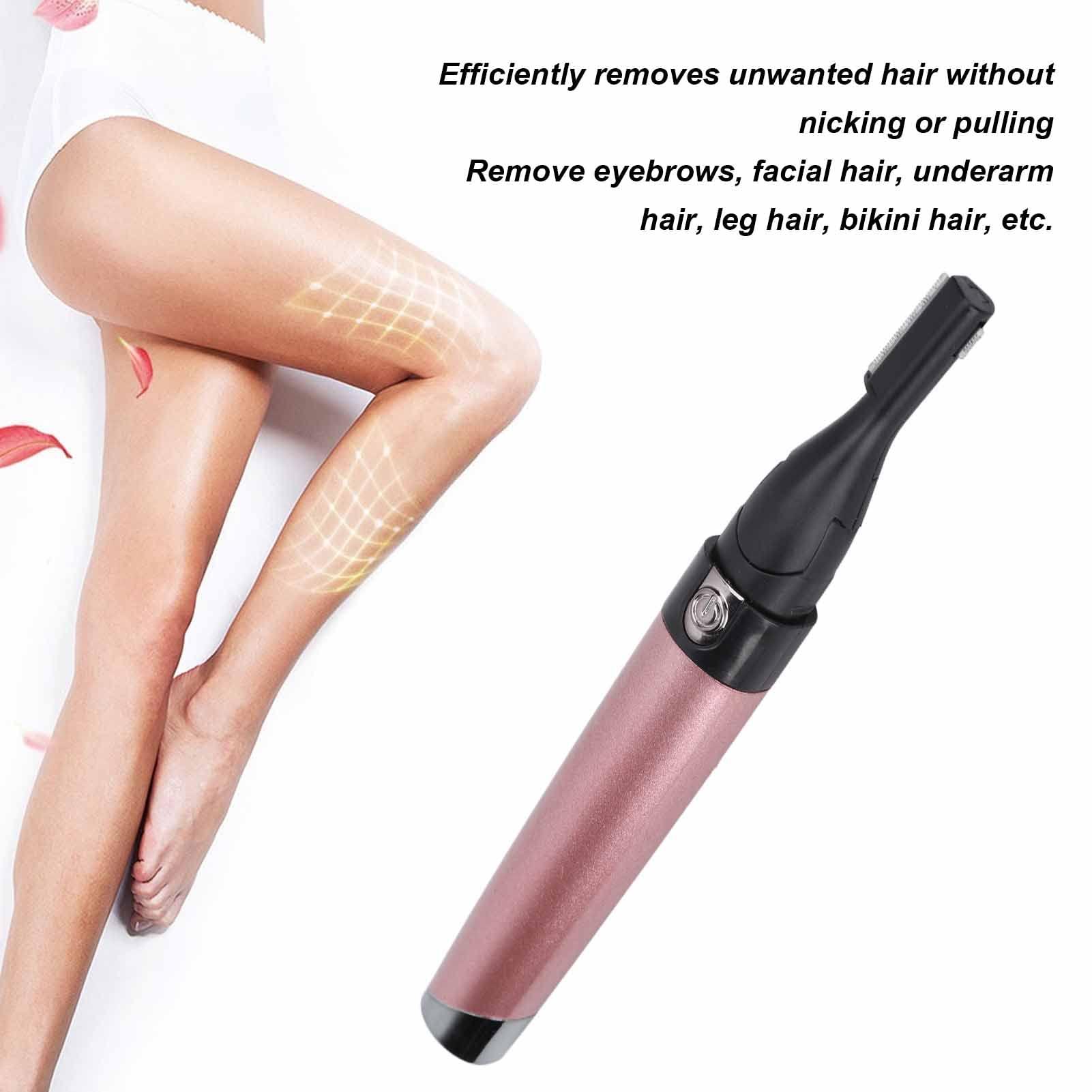 Dioche Electric Eyebrow Trimmer Pen Shape Eyebrow Shaver Flexible Shaving Facial Hair Remover Women Face Shaver for Home Travel Use(02)