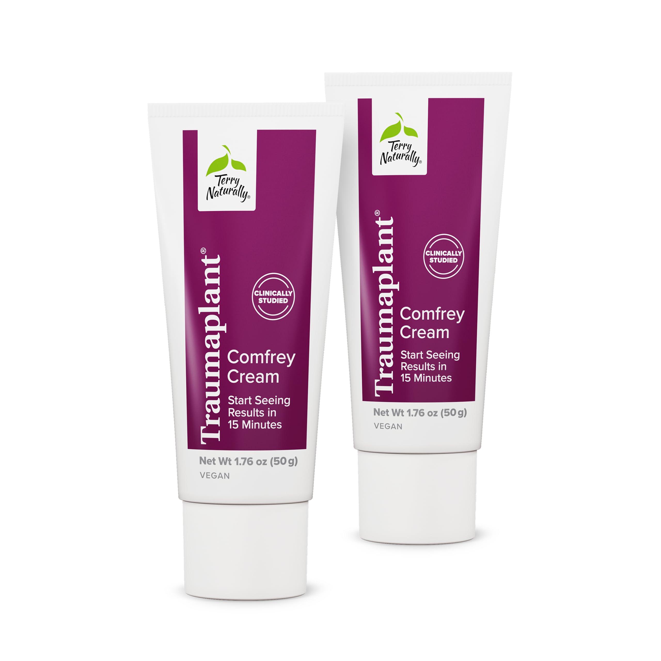 Terry Naturally Terry Naturally Traumaplant Comfrey Cream - Non-Staining Herbal Cream - Clinically Studied and Free of Pyrrolizidine Alkaloids - for External Use Only - 1.76 oz (2 Pack)