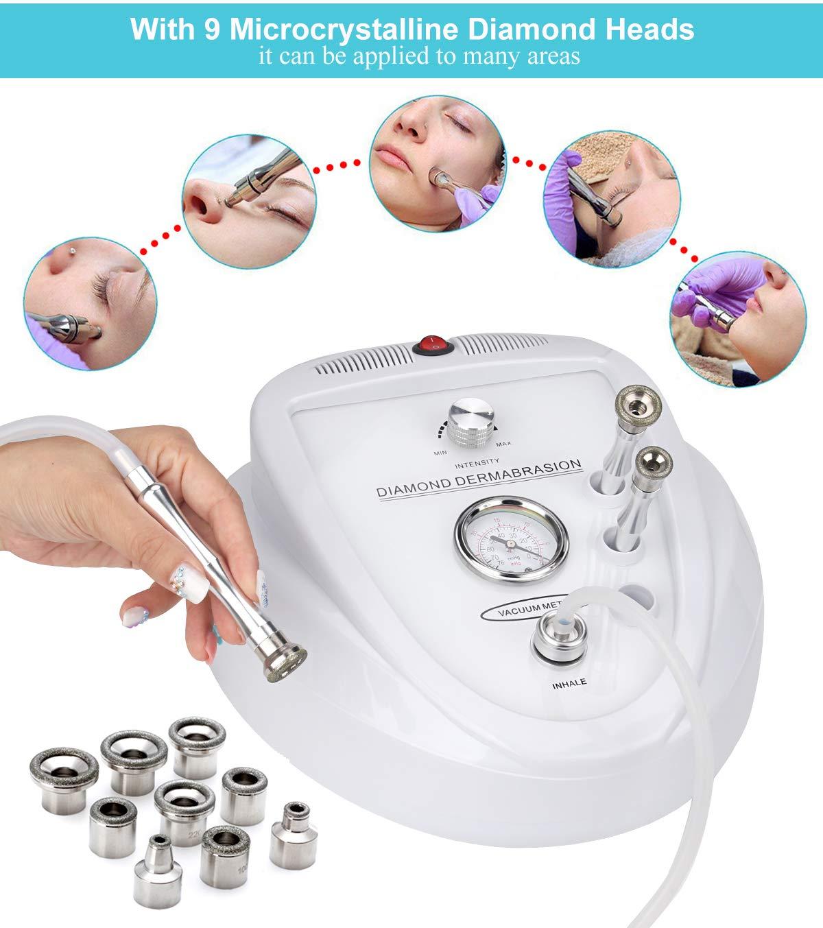 mcwdoit Upgraded Diamond Microdermabrasion Machine, Mcwdoit 65-68cmHg Suction Power Professional Dermabrasion for Skin Peeling Rejuvenation Lifting Tightening Beauty Device
