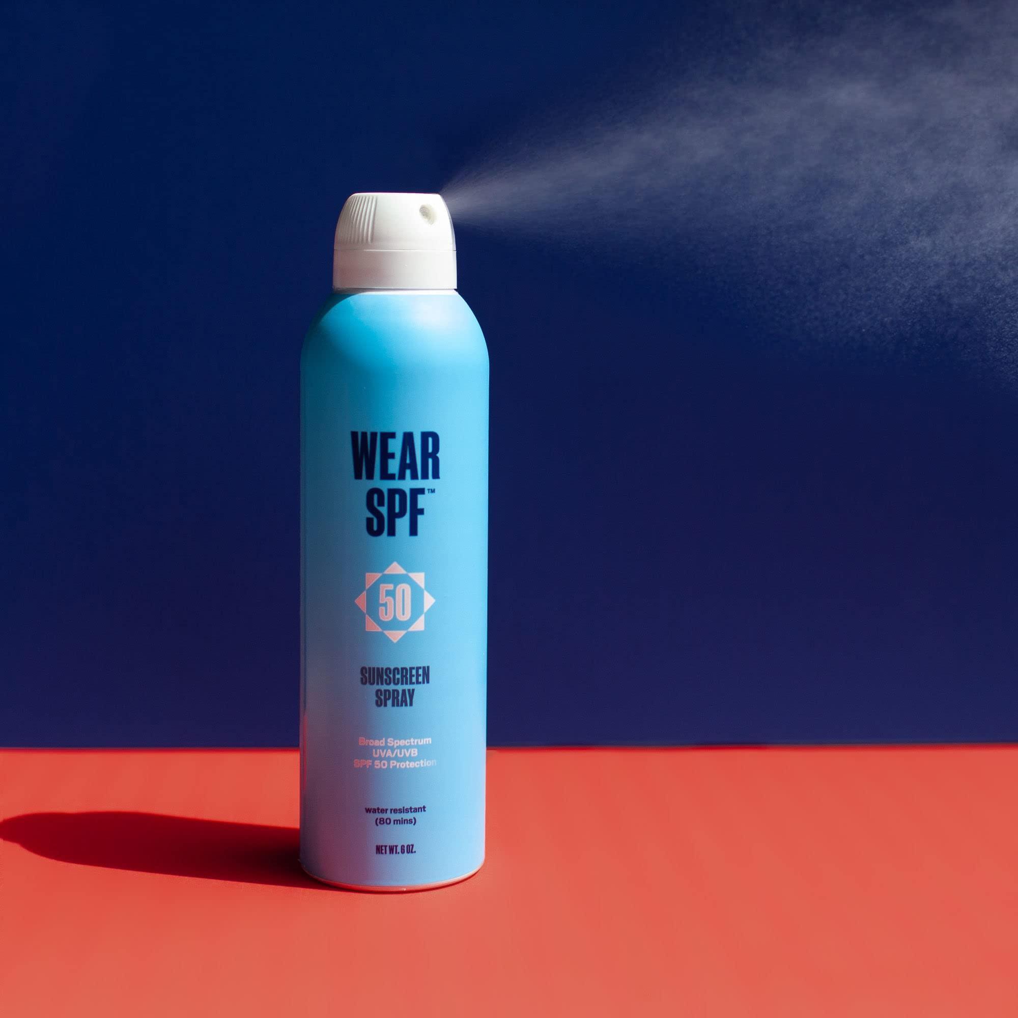 WearSPF Performance Sport Sunscreen Spray  Water & Sweat-Resistant SPF 50 for Athletes