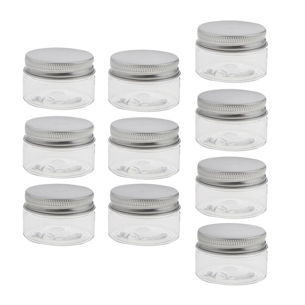 Jojomis Jojomis 30ml-120ml Empty Cosmetic Pots Lip Balm Container Jar Aluminum Tins 10 Packs - Clear, 30ml