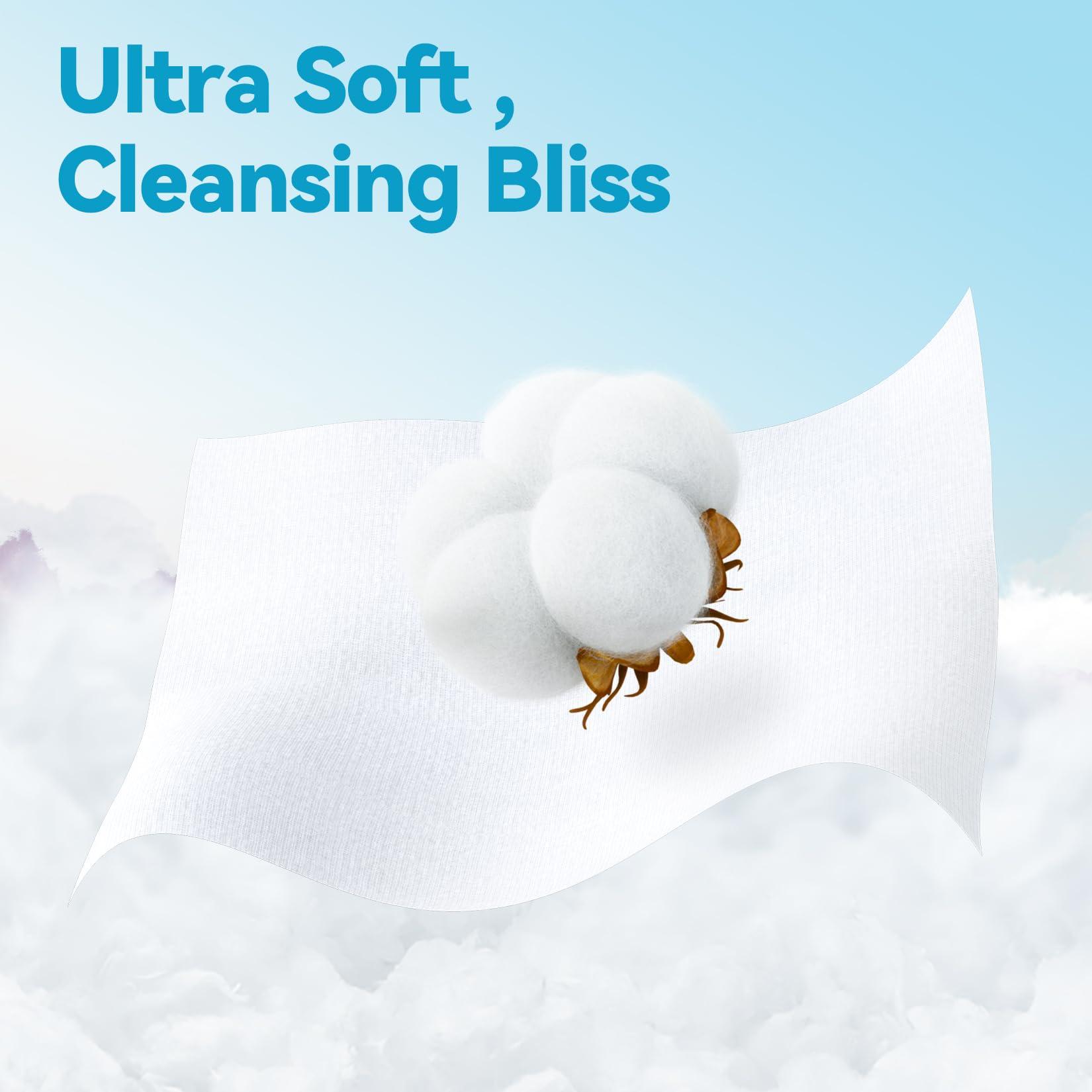 Winner Winner Soft Face Towels, Upgraded Thicker 100% USA Cotton Dry Wipes, Unscented and Gentle on Sensitive Skin, Disposable Makeup Remover and Facial Towelettes (240 Count, Pack of 3)