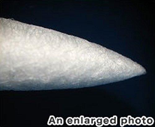 HUBY-340 4-Pack Japan 3" Slim Fine Baby Cotton Swab Corn Born Stem Hard Sharp Point Double-end Optical Equipment