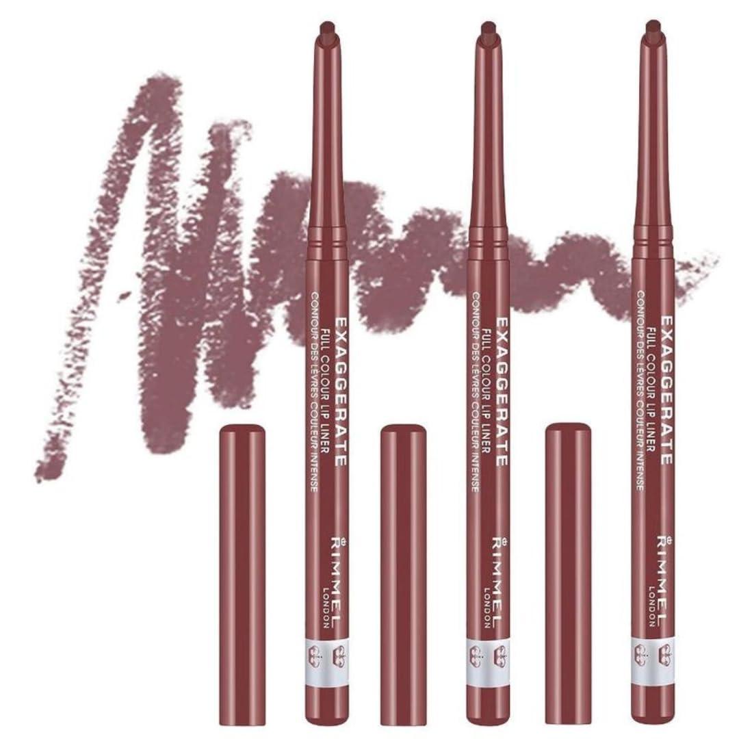 Rimmel Rimmel Exaggerate Lip Liner Addiction, 0.008 Ounce, Pack of 3