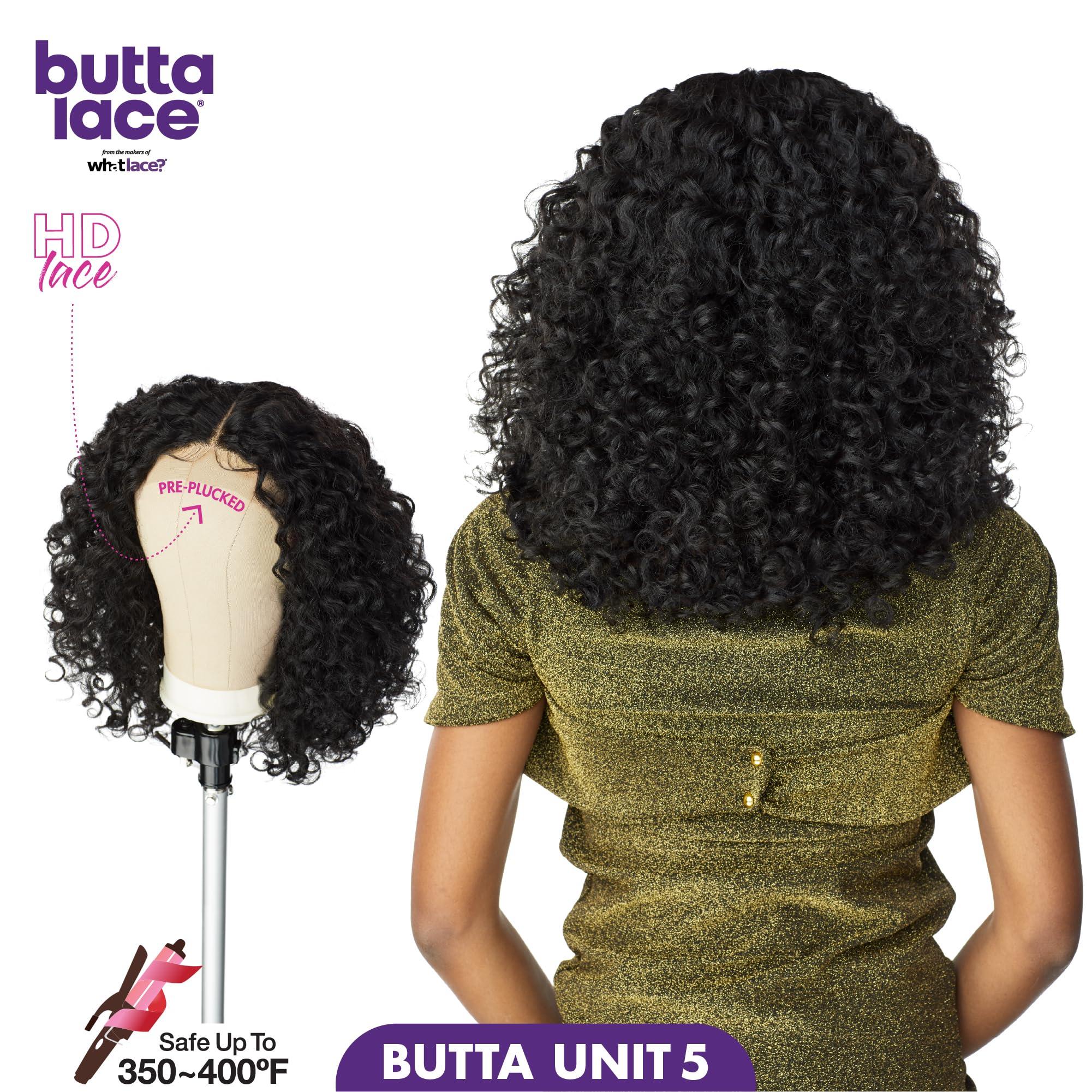 Sensationnel Sensationnel Butta lace wigs - unit 5 extra wide 5 inch deep parting synthetic preplucked hairline glueless lacefront (1 JETBLACK)