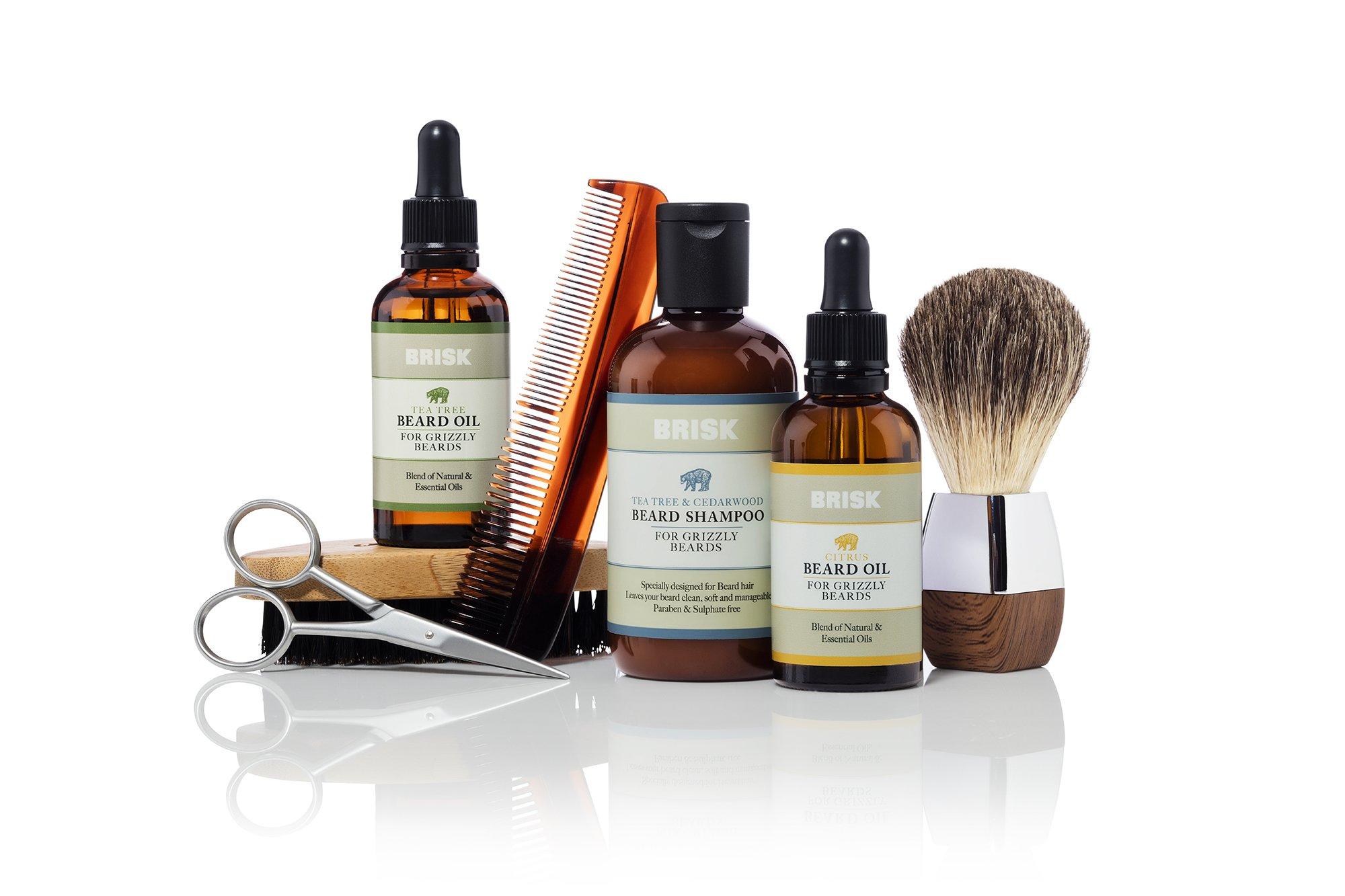 BRISK BRISK Beard Grooming Oil Liquid, Citrus for Beard Hair, 1.7 Oz