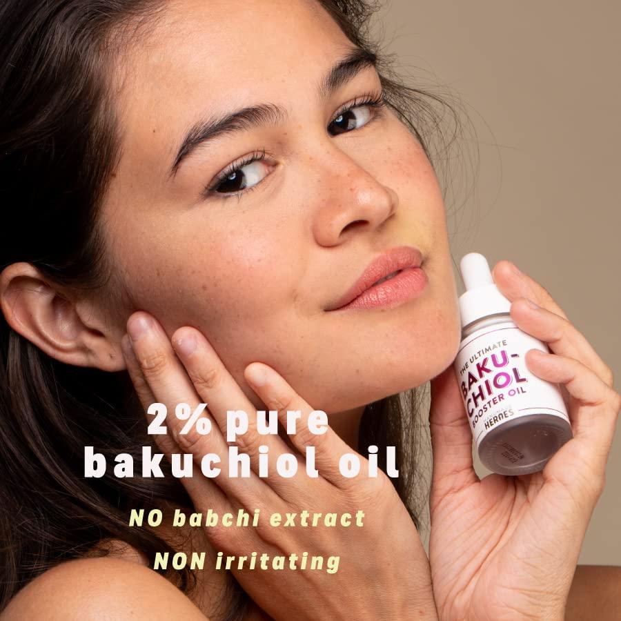 Handmade Heroes Handmade Heroes 2% Bakuchiol Booster Oil with Sugarcane Squalane, All Natural Retinol Alternative For Radiant and Line Smoothing. 1oz