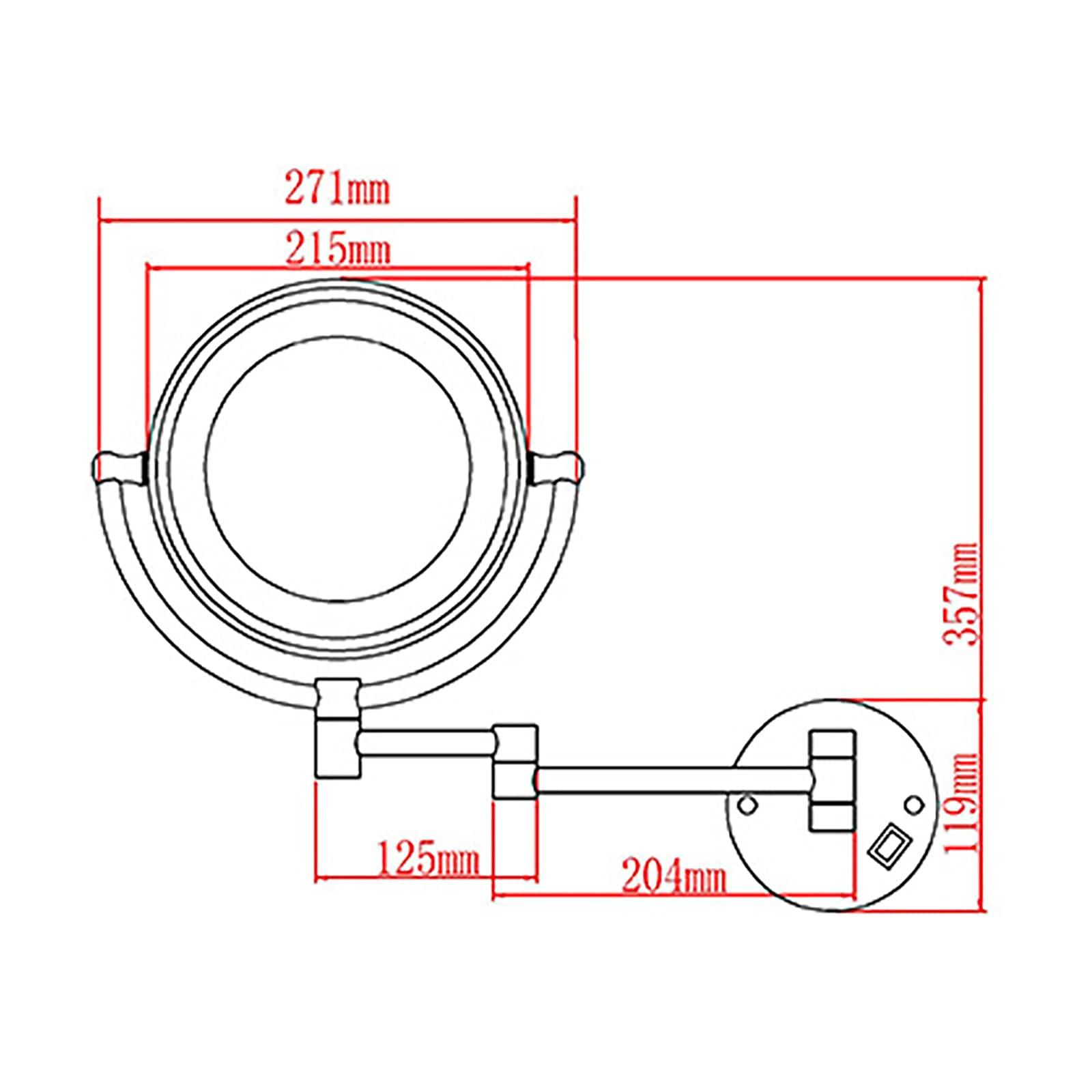 SHAWLA Makeup Mirror, LED Wall Mount Makeup Mirror with 7X Magnification, 8.5inch Double Sided 360 Swivel Vanity Mirror Plug Powered for Bedroom or Bathroom,Green Bronze
