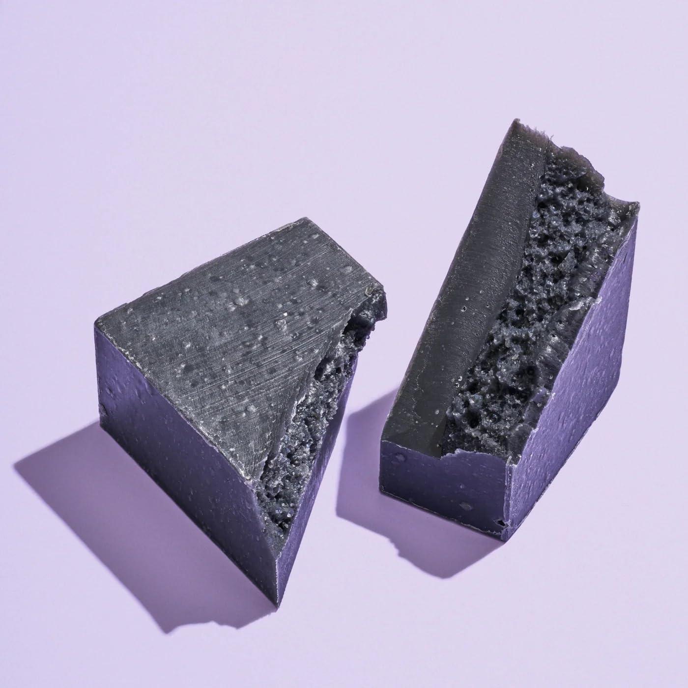 HERBIVORE HERBIVORE Bamboo Charcoal Gentle Cleansing Bar Soap For Face & Body, Deeply Cleanses & Exfoliates, Suitable for All Skin Types, Vegan, 4 oz (2 Pack)