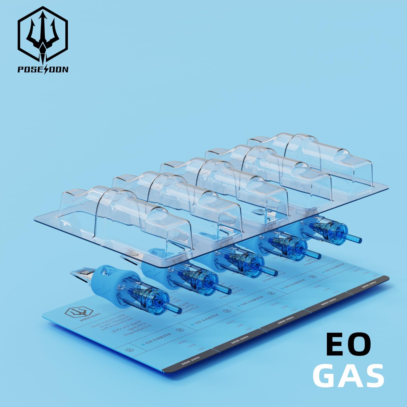 POSEIDON Poseidon 50Pcs Tattoo Cartridge Needles Assorted Mixed Size Round Liner Shader Magnum Curved/Round Mag # 12 Standard 3RL 5RL 7RL 9RL 5RS 7RS 9RS 7RM 9RM 9M1 Disposable Membrane for Tattoo Pen