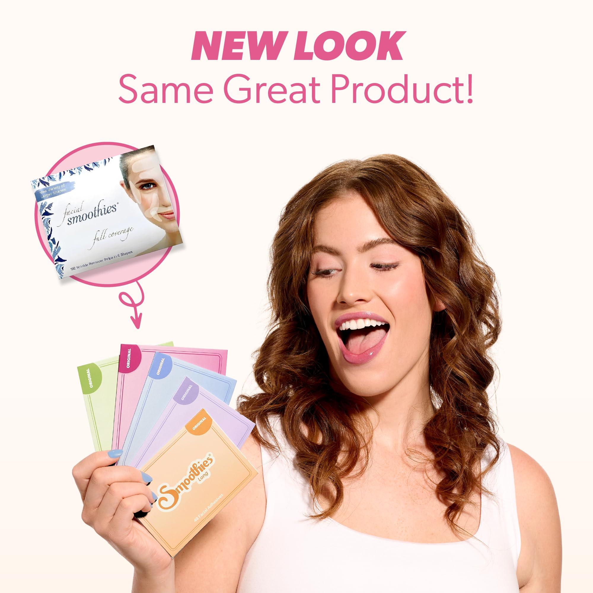 Smoothies Smoothies Triangle Wrinkle Patches for Face Overnight - Facial Patches for Elevens, Crows Feet and more, 144 Facial Adhesives per Box - Face Tape, Made in the USA