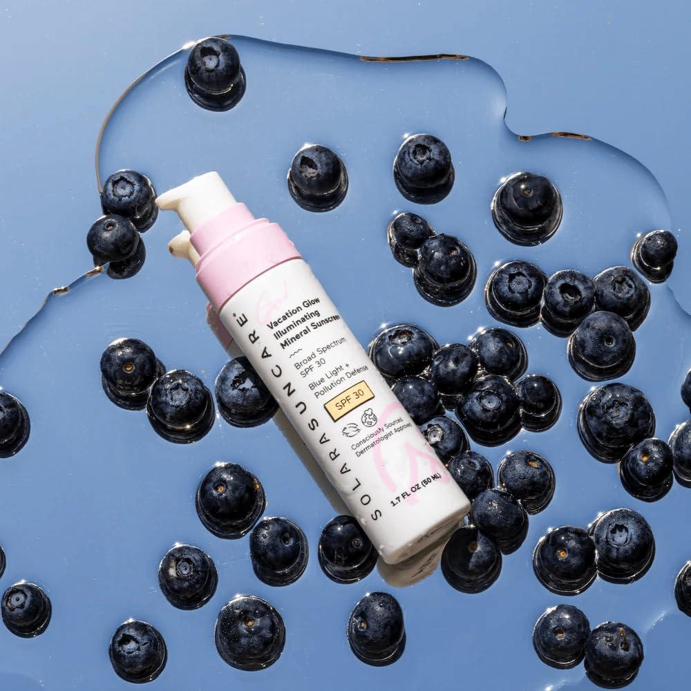 SOLARA SUNCARE Solara Suncare - Go! Vacation Glow Illuminating Tinted Moisturizer, SPF 30 | EWG Verified, Vegan, Cruelty Free, Reef friendly | Unscented, Lightweight, Safe For Sensitive Skin (1.7 fl oz | 50 ml)