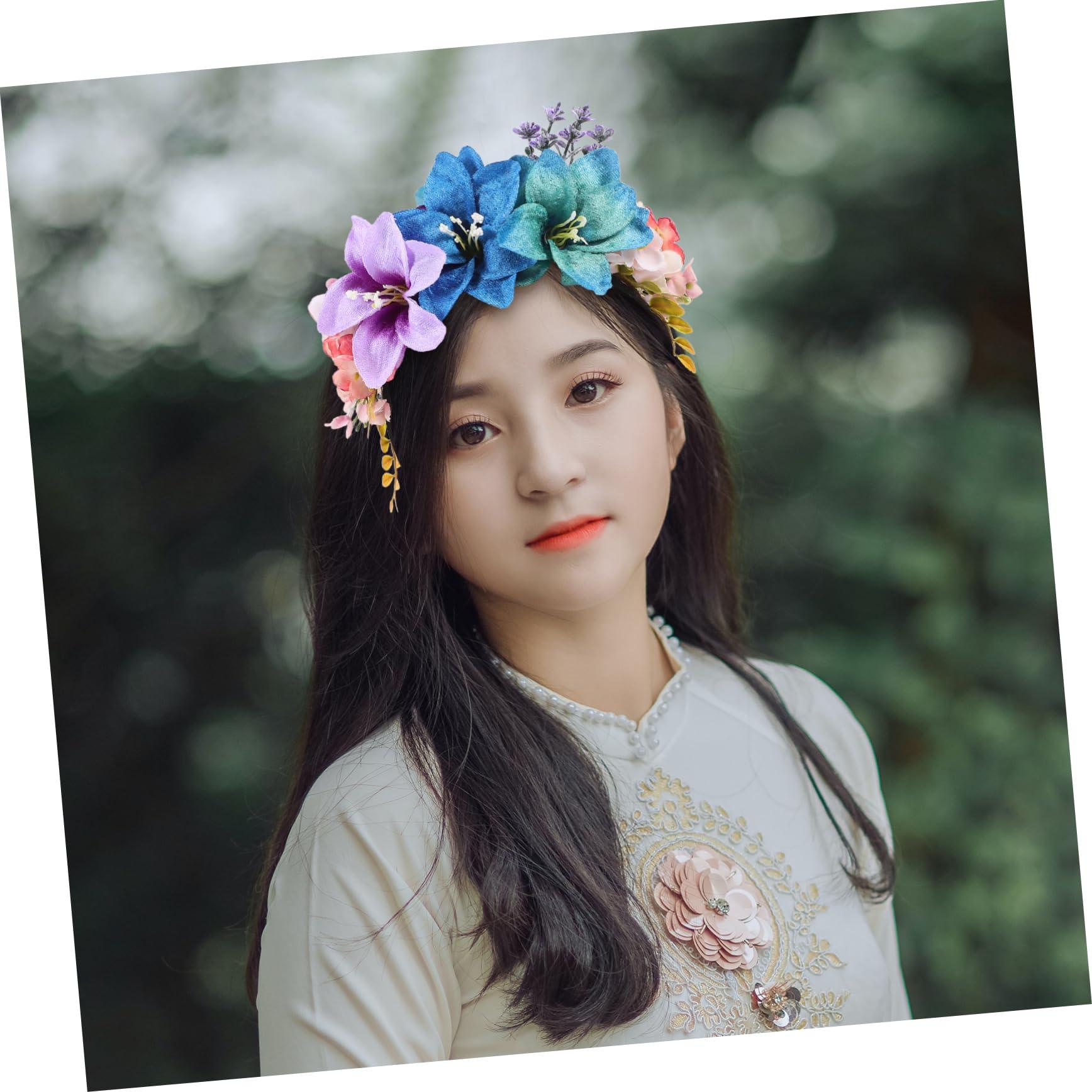 Ipetboom Ipetboom Floral Headband Headband Women Pattern Headbands for Women Lily Flower Headdress Birthday Wedding Accessory