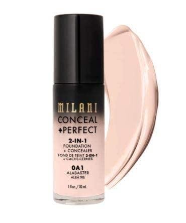 Milani Milani Baked Blush (Luminoso) and Conceal + Perfect 2-in-1 Foundation + Concealer (Alabaster)