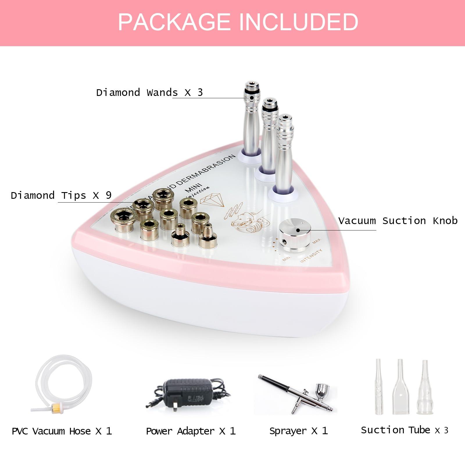 Beauty BOLE Beauty BOLE 3 in 1 Diamond Dermabrasion Machine Professional Pore Vacuum for Skin Toning Black Head Removal Cleaner with 0-70 cmHg Suction Power Facial Treatment Machine, DL-E2