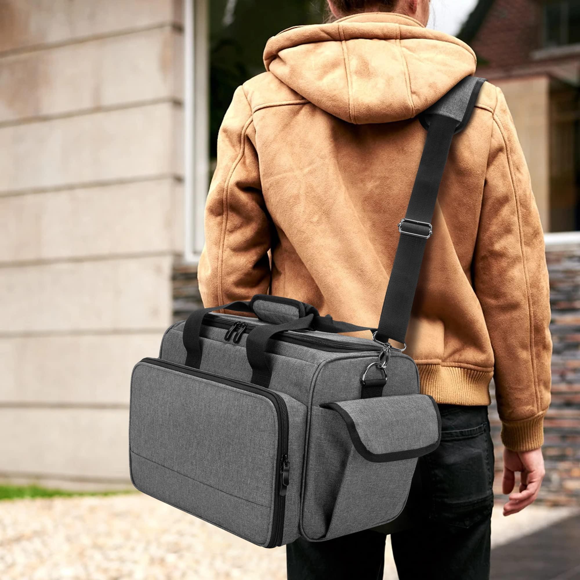 BAFASO BAFASO Barber Case with Adjustable Dividers, Tattoo Case Holds Tattoo Supplies, Travel Barber Case Holds Various Hair Cutting Tools (Bag Only), Gray