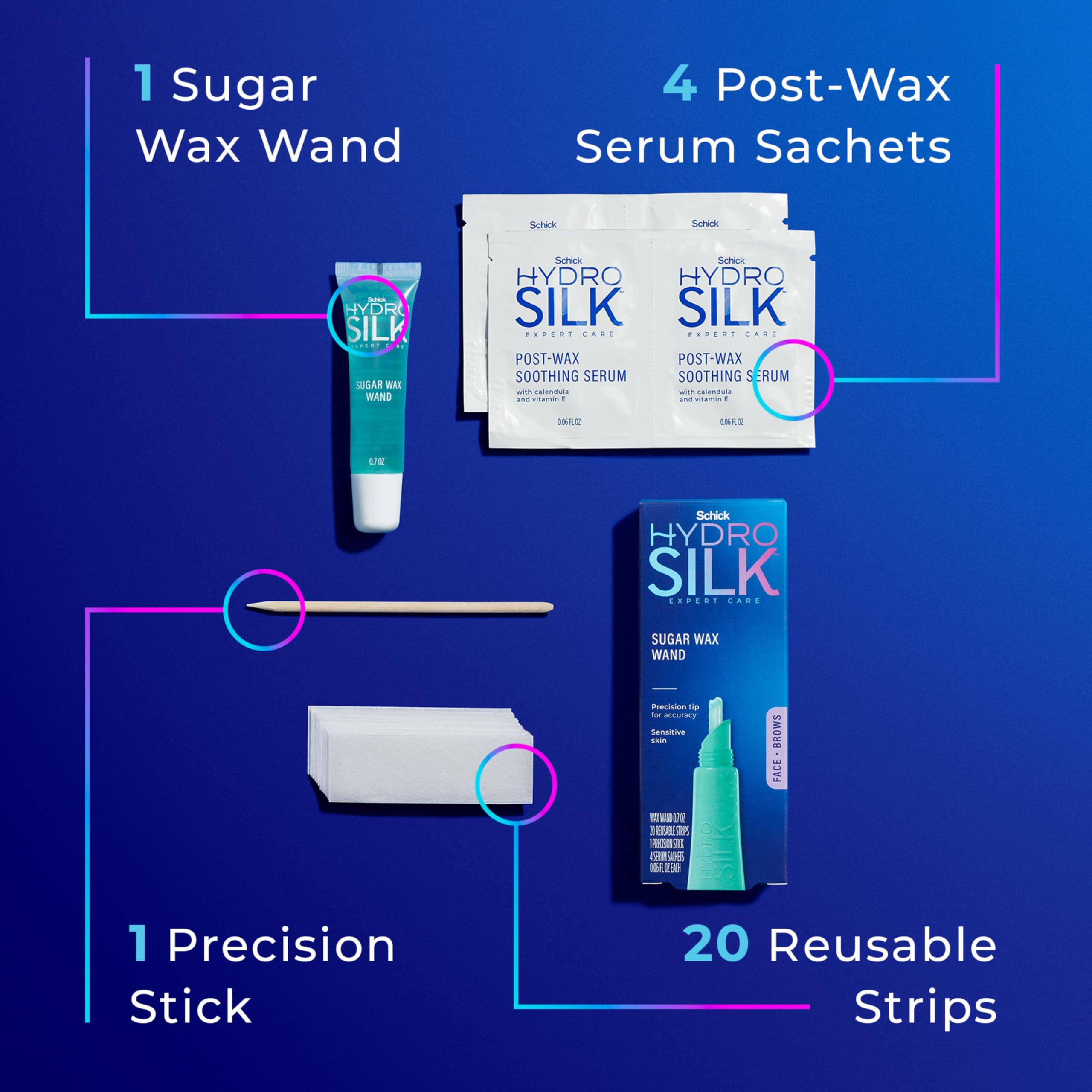 Schick Hydro Silk Schick Hydro Silk Sugar Wax Wand | Soft Wax, Eyebrow Wax Pen, Face Wax, Lip Wax, Face Hair Removal Depilatory Wax