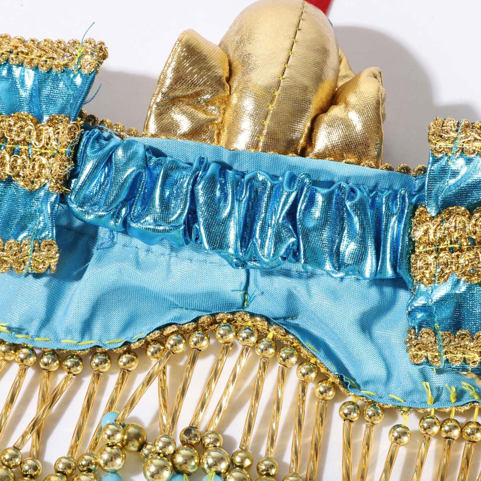 Zaldita Zaldita Women\'s Egyptian Costume Accessory Headband Snake Beaded Headpiece for Women Girls Gold B One Size